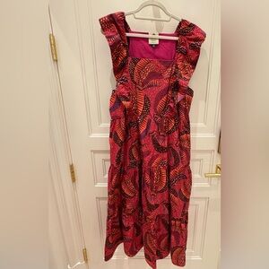 FARM Rio Red and Black Maxi Dress